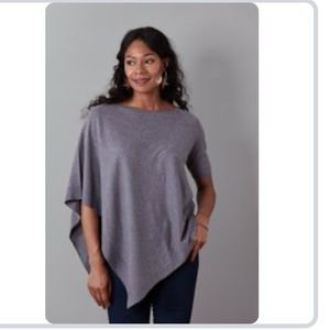 Charli poncho one sleeve top size M . Linen/cotton
